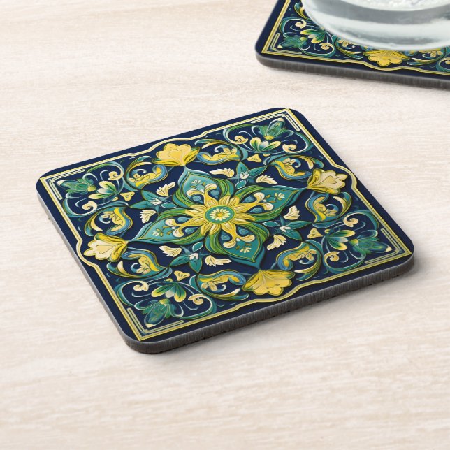 💛💚💙 A Unique Azulejo Masterpiece Coaster (Left Side)