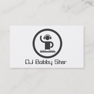 A unique DJ simple elegant icon design Business Card