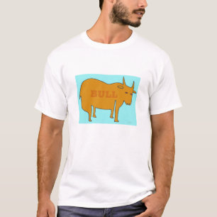 A unique drawing of a bull T-Shirt