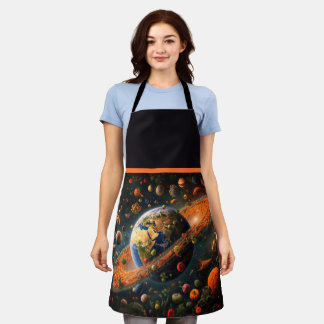 A Universe Filled Good Food Floating Around Cooks Apron