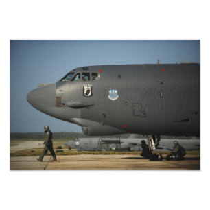 A US Air Force aircrew prepares a B-52 Photo Print