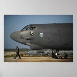 A US Air Force aircrew prepares a B-52 Poster
