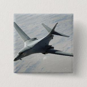 A US Air Force  B-1B Lancer on a combat patrol 15 Cm Square Badge