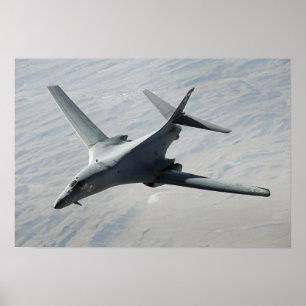 A US Air Force  B-1B Lancer on a combat patrol 2 Poster