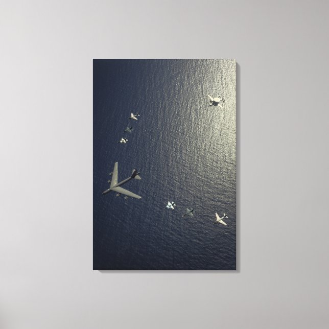 A US Air Force B-52 Stratofortress aircraft Canvas Print (Front)