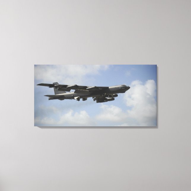 A US Air Force B-52 Stratofortress in flight Canvas Print (Front)
