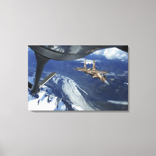 A US Air Force F-15C Eagle positioning itself Canvas Print
