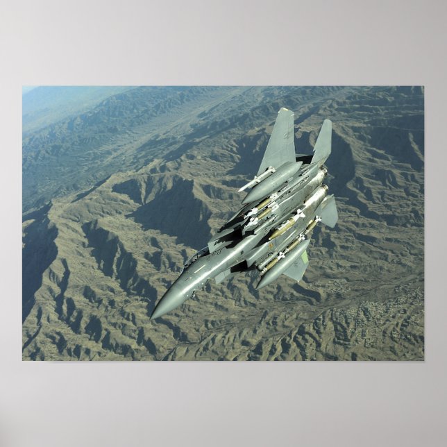 A US Air Force  F-15E Strike Eagle Poster (Front)