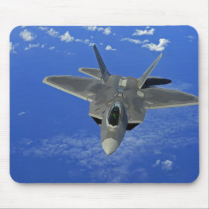 A US Air Force F-22 Raptor in flight near Guam Mouse Mat