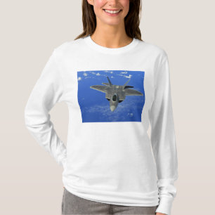 A US Air Force F-22 Raptor in flight near Guam T-Shirt