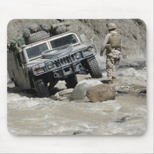 A US Marine guiding the driver of a Humvee Mouse Mat