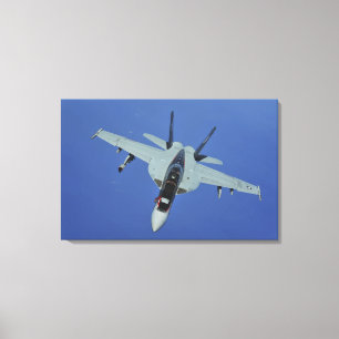 A US Navy F/A-18F Super Hornet in flight Canvas Print