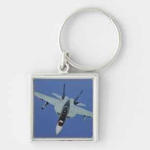 A US Navy F/A-18F Super Hornet in flight Key Ring
