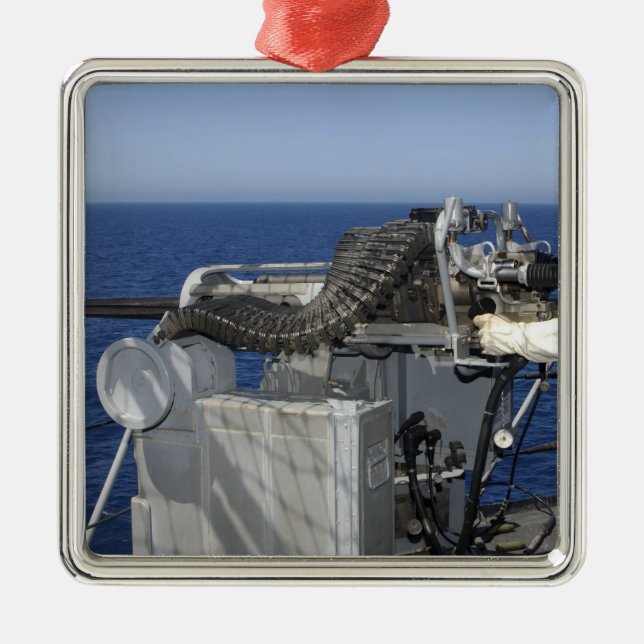 A US Navy Gunner's Mate Metal Tree Decoration (Front)