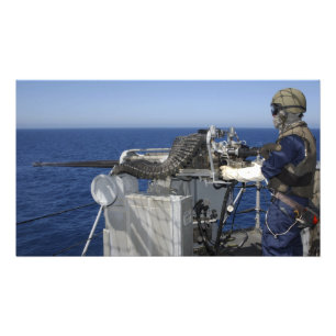 A US Navy Gunner's Mate Photo Print