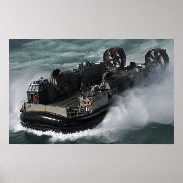 A US Navy Landing Craft Air Cushion Poster (Front)