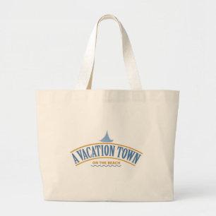 A vacation town on the beach Tote Bag