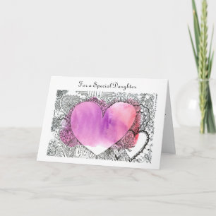 A Valentine for a Special Daughter Customisable Card