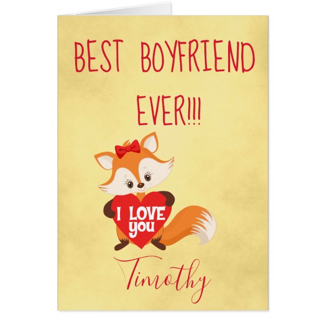 A Valentine for Best Boyfriend Ever (Front)