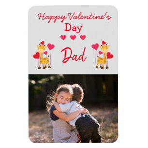 A Valentine for Dad Photo Magnet