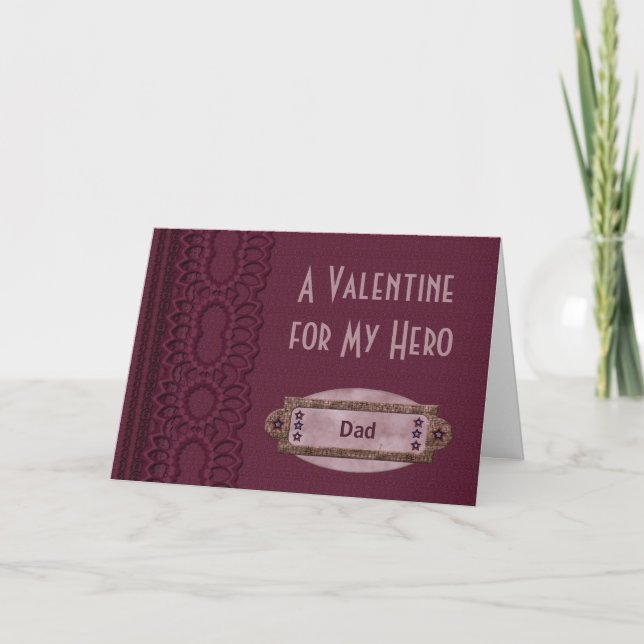 A Valentine For My Hero  Customised Holiday Card (Front)