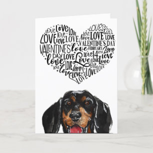 A Valentine from your Black & Tan Coonhound Card