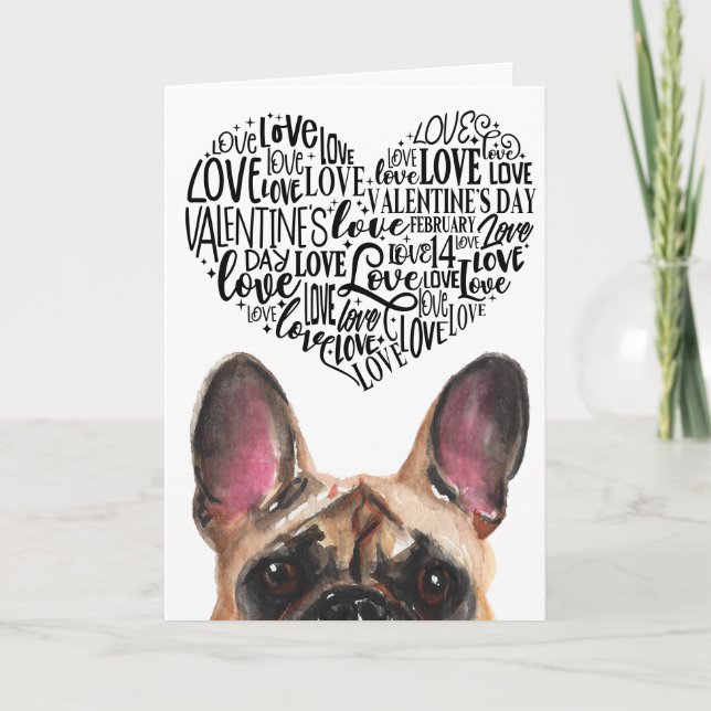 A Valentine from your French Bulldog card (Front)