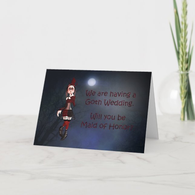 A Vampire card for a maid of honour request (Front)