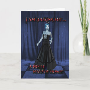 A Vampire card for a maid of honour request