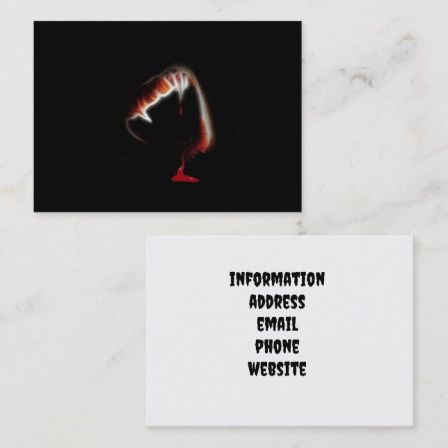 A Vampire's Kiss of Death Business Card (Front/Back)