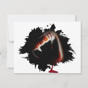 A Vampire's Kiss of Death Halloween Party Invitation