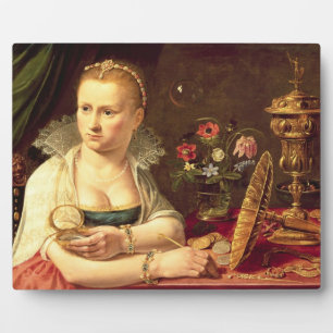 A vanitas portrait of a lady believed to be Clara Plaque