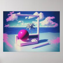 A Vaporwave Escape to Synthetic Worlds
