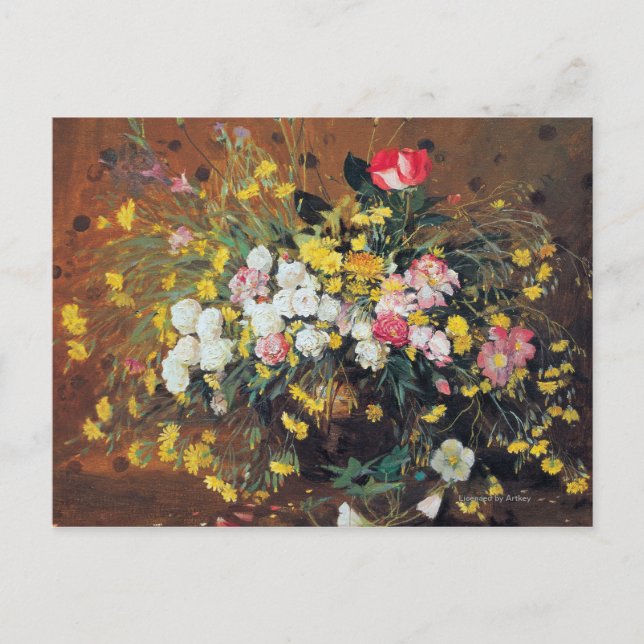 A Vase of Flowers Postcard (Front)