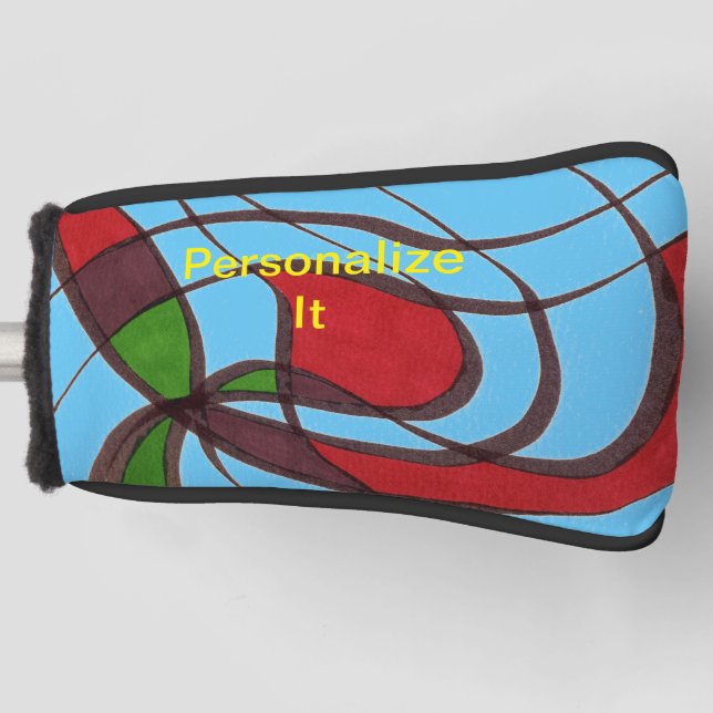 A vast array of subjects and designs adorn this    golf head cover (Front)