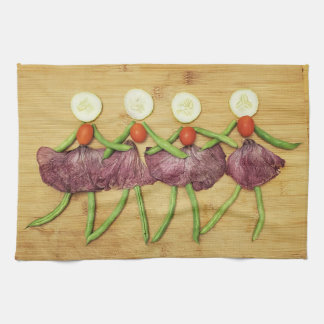 A VegARTable Chorus line kitchen towel