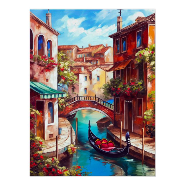A Venetian Dream Gondola on the Grand Canal Poster (Front)