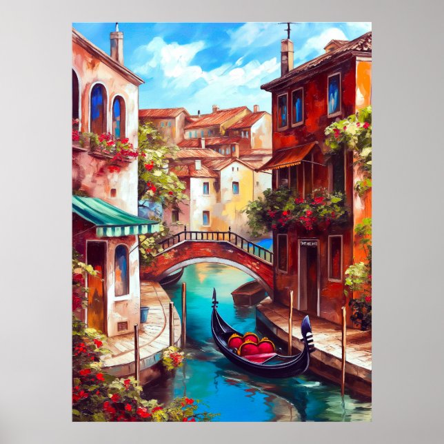 A Venetian Dream | Gondola on the Grand Canal Poster (Front)