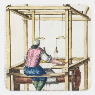 A Venetian Weaver Square Sticker