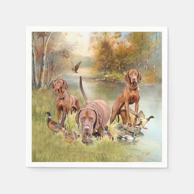 A versatile aristocrat in the Hungarian Vizsla Napkin (Front)