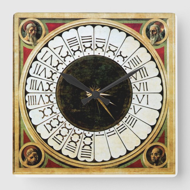 A VERTICAL SUNDIAL AND THE ENIGMA OF HOURS SQUARE WALL CLOCK (Front)