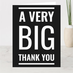 A Very Big Thank You Black Minimalist Large Text