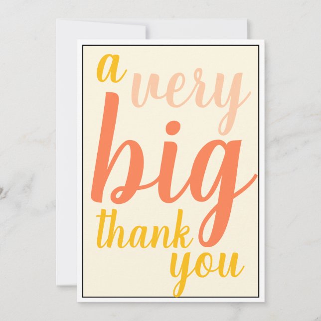 A Very Big Thank You Boss or Staff Appreciation Card (Front)