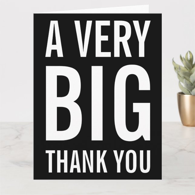 A VERY Big Thank You Card (Small Plant)