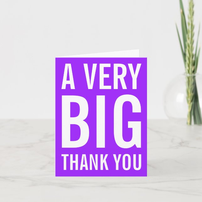 A Very Big Thank You Card (Front)