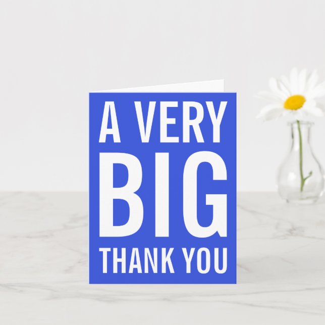 A VERY Big Thank You Card (Small Plant)