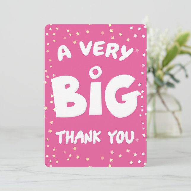 A Very Big Thank You Card From Me (Standing Front)