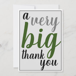 A Very Big Thank You Office Appreciation Green Card