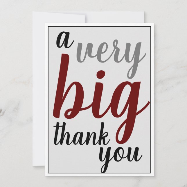 A Very Big Thank You Office Appreciation Man's Card (Front)