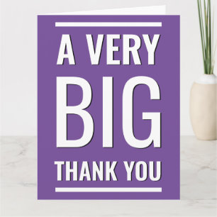 A Very Big Thank You Purple Minimalist Large Text